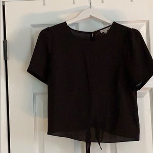 Black blouse with button back